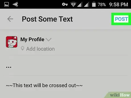 Imagen titulada Cross Out Text on Reddit on Android Step 4