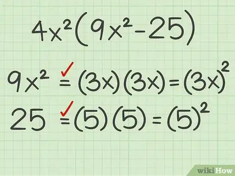 Imagen titulada Factor the Difference of Two Perfect Squares Step 3