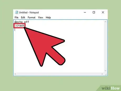 Imagen titulada Crash Your Computer Using a Batch File Step 3