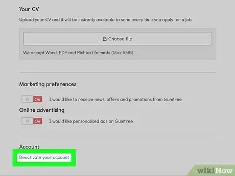 Imagen titulada Delete a Gumtree Account Step 4