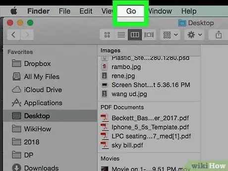 Imagen titulada Find the Library Folder on a Mac Step 2