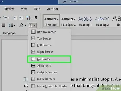 Imagen titulada Get Rid of a Horizontal Line in Microsoft Word Step 8