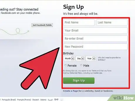 Imagen titulada Sign Up for Facebook Step 3