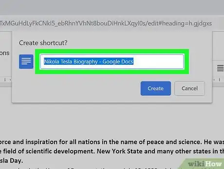 Imagen titulada Create a Desktop Shortcut for Google Docs on PC or Mac Step 7