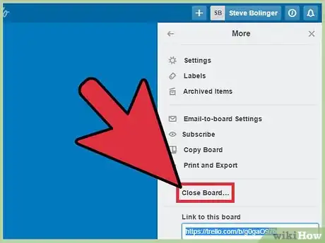 Imagen titulada Delete a Board on Trello Step 24