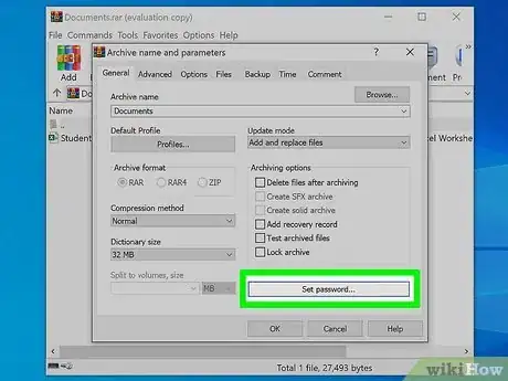 Imagen titulada Add a Password to a RAR File Step 4