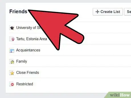 Imagen titulada Make Friends Lists on Facebook Step 6