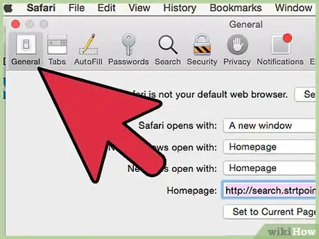 Imagen titulada Change Your Start Page on Safari Step 3