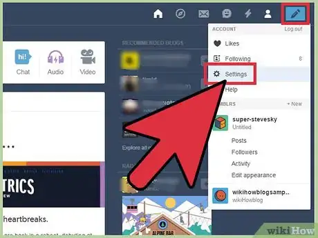 Imagen titulada Enable the Ask Feature in Tumblr Step 2