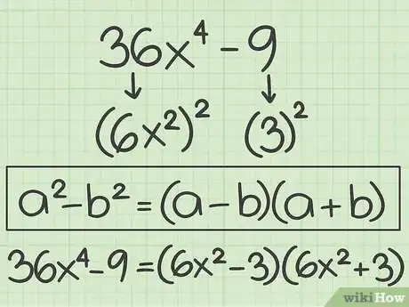 Imagen titulada Factor the Difference of Two Perfect Squares Step 9