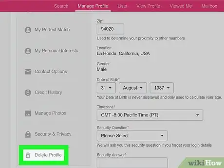 Imagen titulada Delete an Ashley Madison Profile Step 3