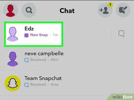 Imagen titulada Delete a Snap on Snapchat Step 3
