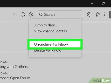 Imagen titulada Unarchive a Slack Channel on PC or Mac Step 6