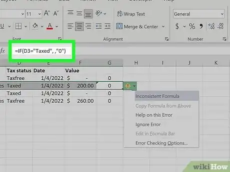 Imagen titulada How Do You Write an if then Formula in Excel Step 10