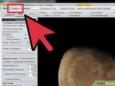 Image intitulée Align and Stack Multiple Moon Pictures with Ninox and Registax Step 11