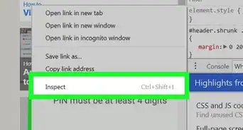 inspecter un élément sur Google Chrome