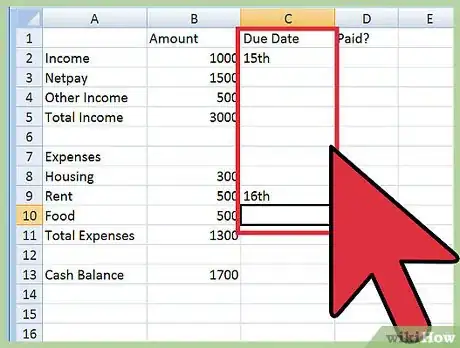 Image intitulée Create a Budget Spreadsheet Step 10