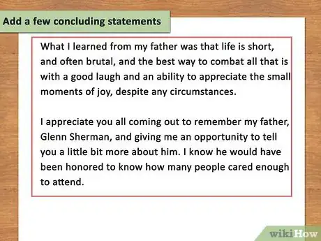 Image intitulée Write a Eulogy For a Father Step 11