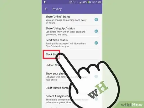 Image intitulée Block Mobile Numbers in Viber Step 5