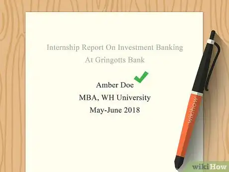 Image intitulée Write a Report After an Internship Step 3
