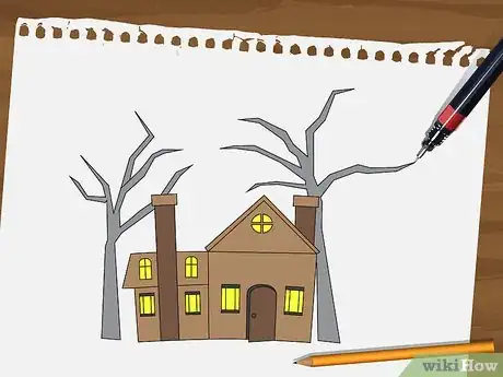 Image intitulée Draw a Haunted House Step 15