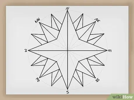 Image intitulée Draw a Compass Rose Step 11