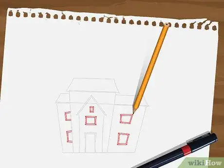 Image intitulée Draw a Haunted House Step 4