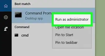 ouvrir l'invite de commandes avec des droits d'administrateur sous Windows