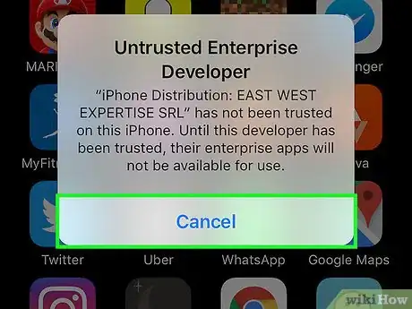 Image intitulée Trust an App on an iPhone Step 3