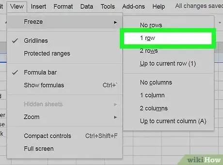Image intitulée Make a Header on Google Sheets on PC or Mac Step 8