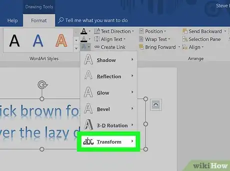 Image intitulée Bend Words in MS Word Step 7