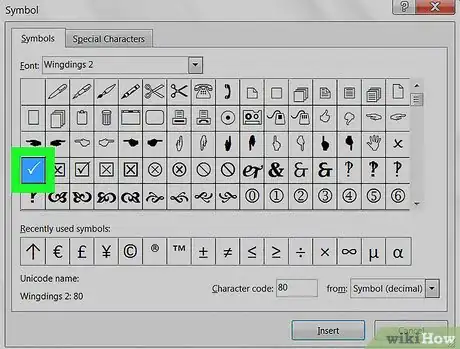 Image intitulée Insert a Check Mark in Excel Step 8