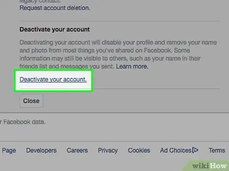 Image intitulée Deactivate a Facebook Account Step 18