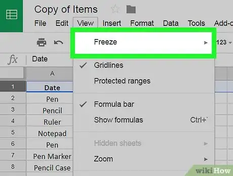 Image intitulée Make a Header on Google Sheets on PC or Mac Step 7