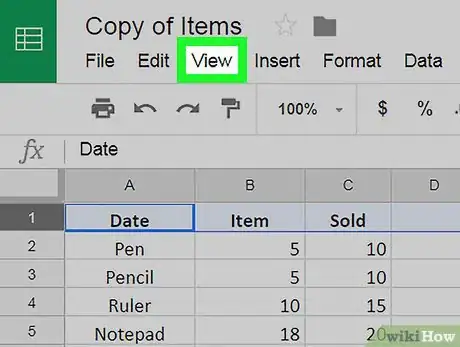 Image intitulée Make a Header on Google Sheets on PC or Mac Step 6