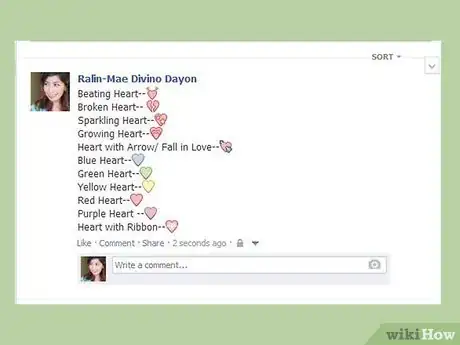 Image intitulée Make a Heart on Facebook Step 3Bullet1
