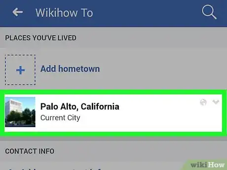 Image intitulée Change Your Location on Facebook Step 17