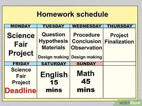 Image intitulée Plan a Homework Schedule Step 12
