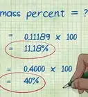 calculer un pourcentage massique