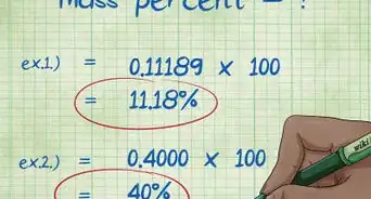 calculer un pourcentage massique