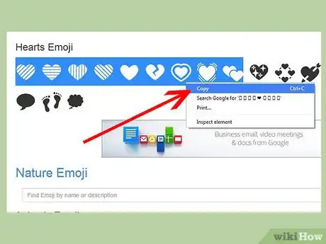 Image intitulée Make a Heart on Facebook Step 2Bullet2