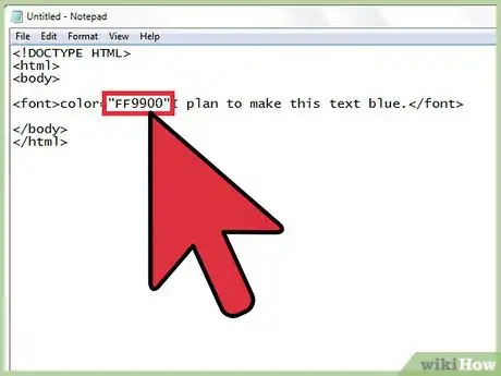 Image intitulée Use Font Color Tags in HTML Step 5