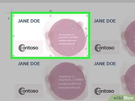 Image intitulée Make Business Cards in Microsoft Word Step 4