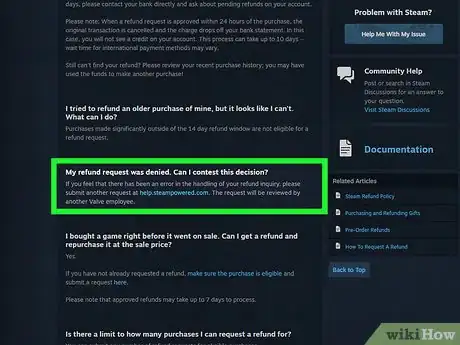 Image intitulée Refund a Game on Steam Step 12