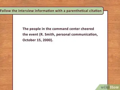 Image intitulée Cite an Interview in APA Step 3