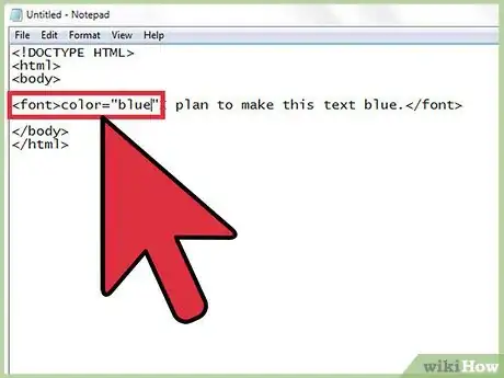Image intitulée Use Font Color Tags in HTML Step 3
