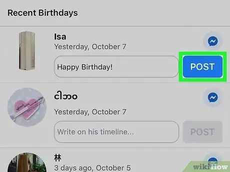 Image intitulée Wish Happy Birthday on Facebook Step 7