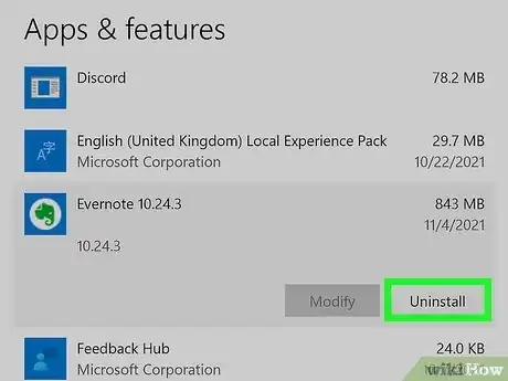 Image intitulée Uninstall Evernote Step 9
