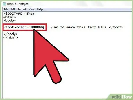 Image intitulée Use Font Color Tags in HTML Step 4