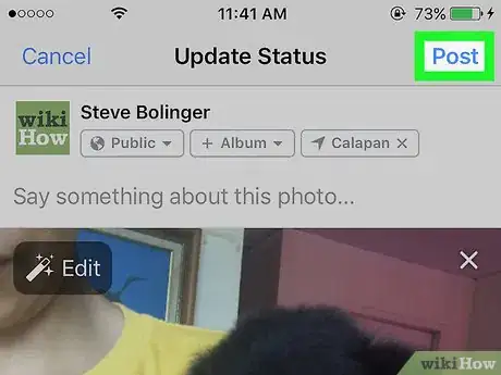Image intitulée Add Photos to a Post on Facebook Step 5